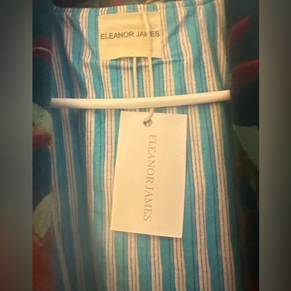 NWT Eleanor James Penny velvet lounge jacket in Kodachrome.